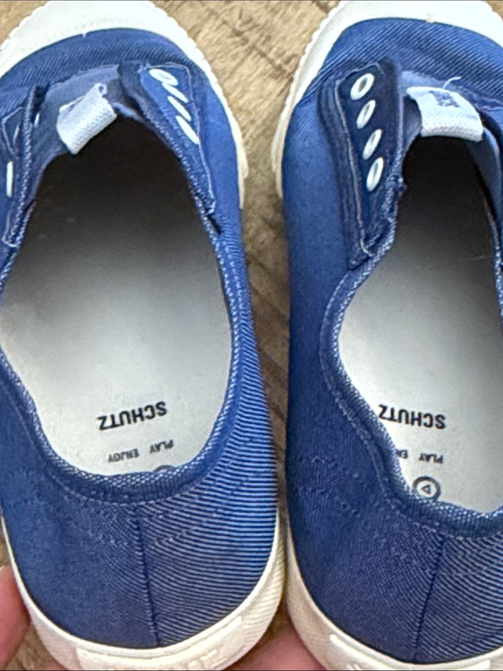 SCHUTZ MASSEY LONA/ELAST/JEANS/WHIT Denim Sneakers - Picture 11 of 13